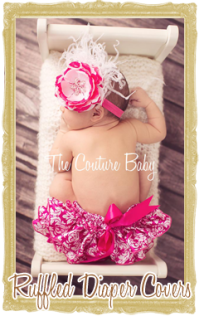 Baby and Toddler Girl Ruffled Diaper Covers Bloomers, Personalized, Customized