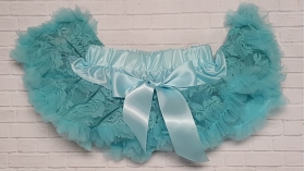 Turquoise Lace Ruffle Chiffon Petti Skirt