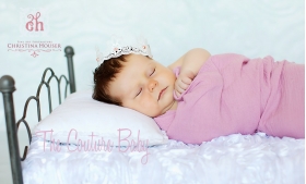 Vintage Pink Pearl Lace Baby Crown