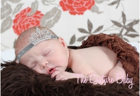 Silver Crown & Crystal "Sleeping Princess" Glitter Headband