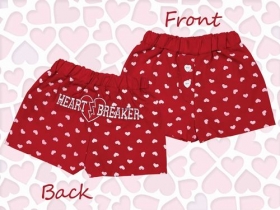 Valentine Boy's Red & White Hearts Boxers Lil Heartbreaker (6-12m)