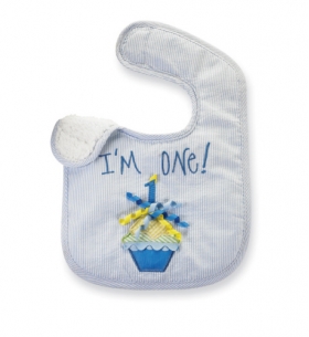 Customized Applique Bib with Cupcake DESIGN and I'm One PHRASE