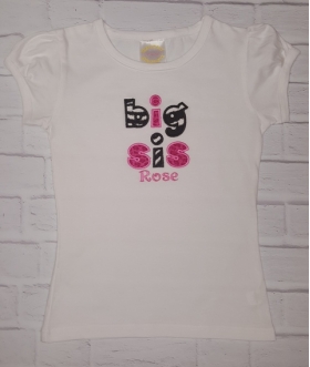 Big Sis/Lil Sis Zebra & Hot Pink Shirt or Onesie