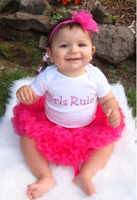 Girls Rule Swarovski Crystal Onesie or Shirt