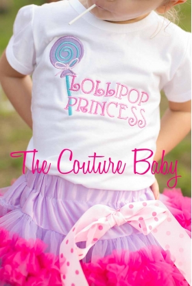 Lollipop Princess Applique Shirt or Tank