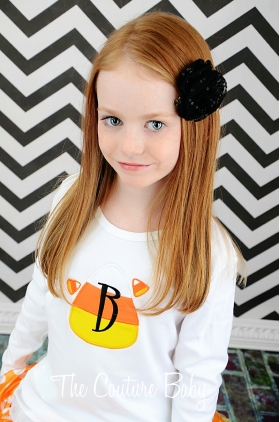 Candy Corn Personalized Halloween Shirt or Onesie (Boy or Girl Style)