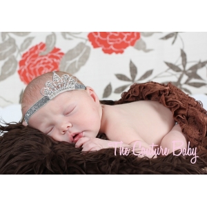 Silver Crown & Crystal "Sleeping Princess" Glitter Headband