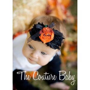 Pumpkin Patch Personalized Initial Ruffle Bottom Halloween Onesie