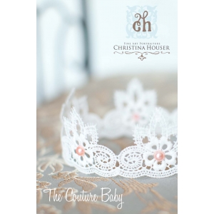 Vintage Pink Pearl Lace Baby Crown