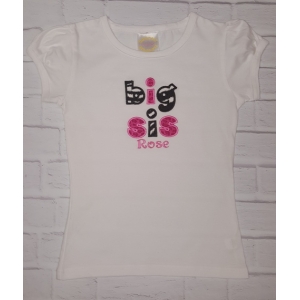 Big Sis/Lil Sis Zebra & Hot Pink Shirt or Onesie