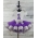 Birthday Girl Personalized Purple & Silver Ribbon Tutu 3 Pc. Set