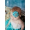 Aqua Blue  Pink Sparkle Headband