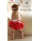 Red & White Satin Ruffle Diaper Cover Bloomers Christmas or Valentines