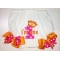 Hot Pink & Orange First Second Third Personalized Princess Diaper Cover