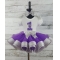 Birthday Girl Personalized Purple & Silver Ribbon Tutu 3 Pc. Set