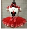 MINNIE MOUSE Birthday Red &  White Polka Dot Personalized Shirt & Red Ribbon Tutu 3 Piece Set